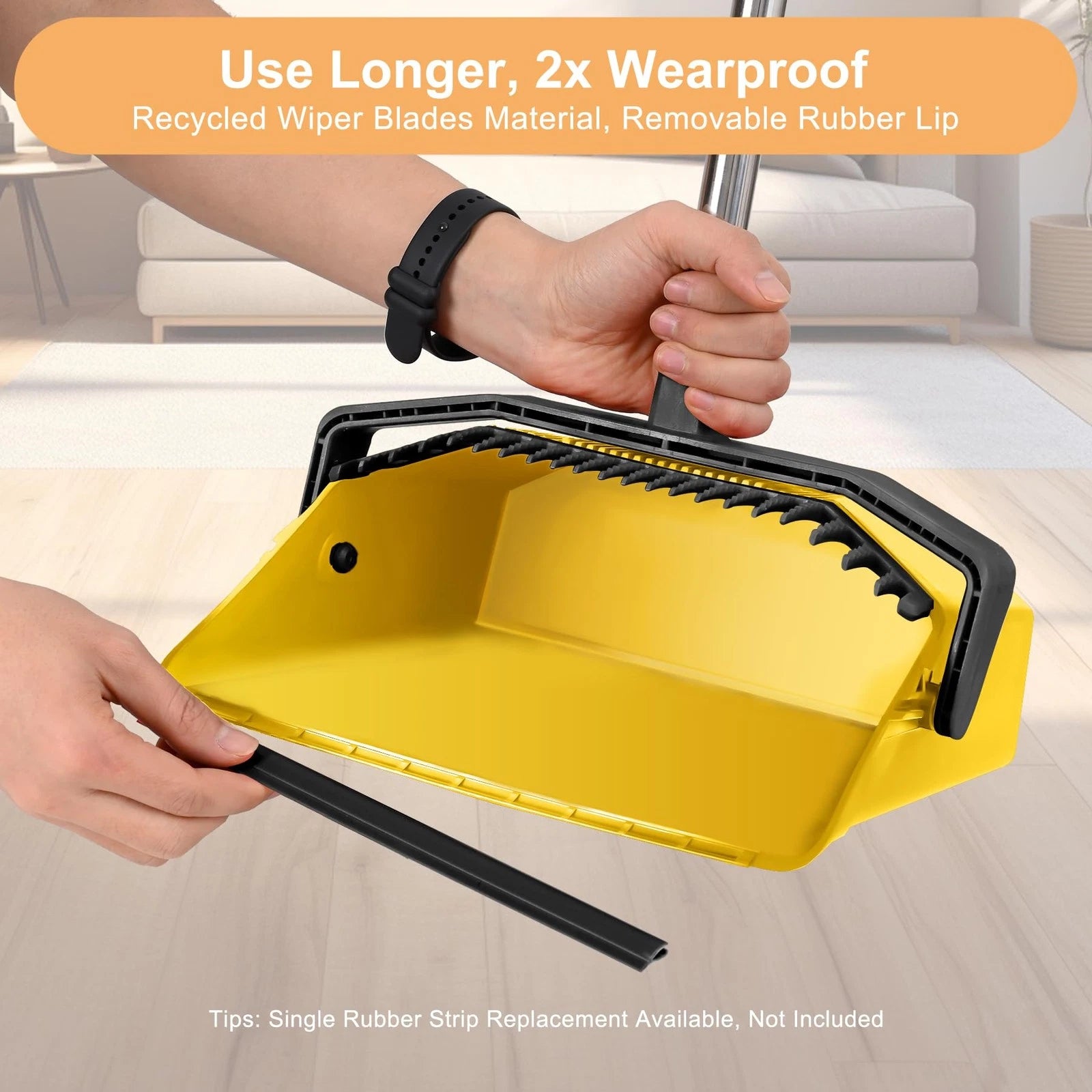 3-Pack Commercial Broom and Dustpan Combo Set, Industrial 51'' Broom and Dust...