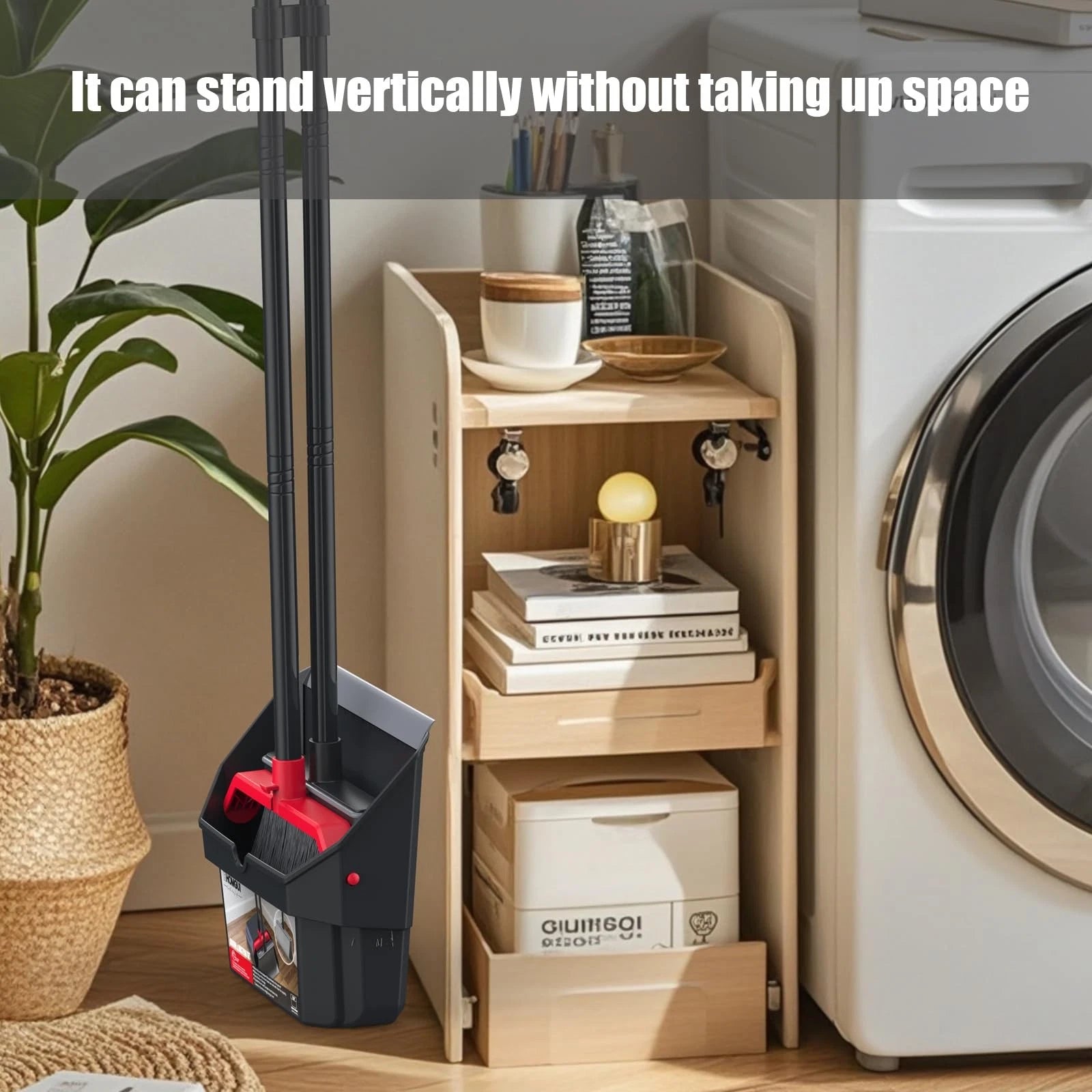 Broom with Dustpan Combo Set, Dust Pans with Long Handle, Brooms with Dustpan...