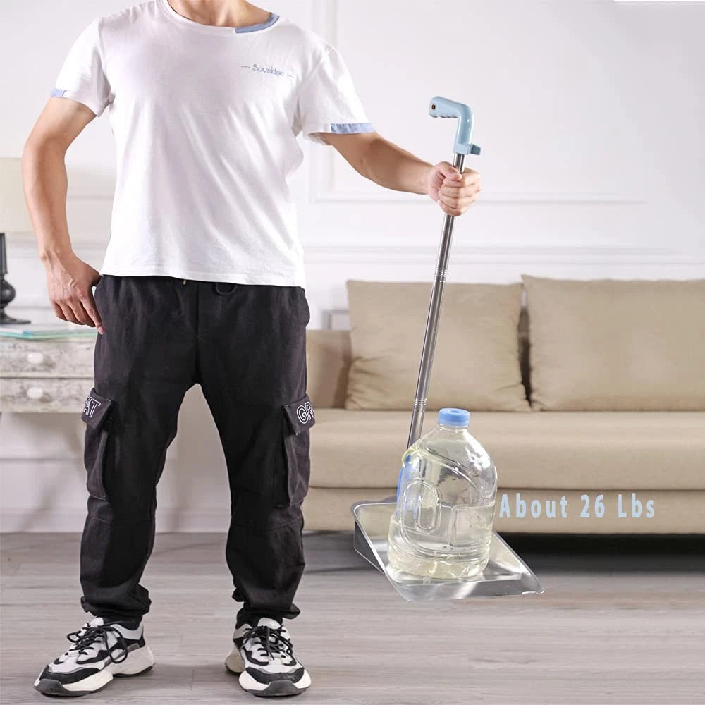 Broom and Dustpan Set Long Handle Heavy Duty Indoor Broom Dust Pan Combo 52"/38"