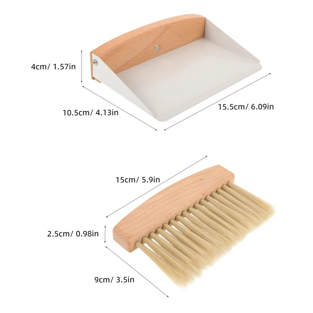 Desktop Cleaning Kit Miniature Dustpan Child Broom and Duster Whisk