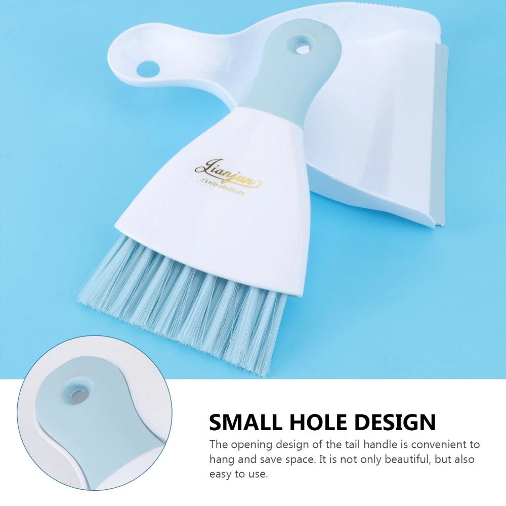 2 Pieces Convenient Small Dustpan Set Household Supplies Desktop Cleaner