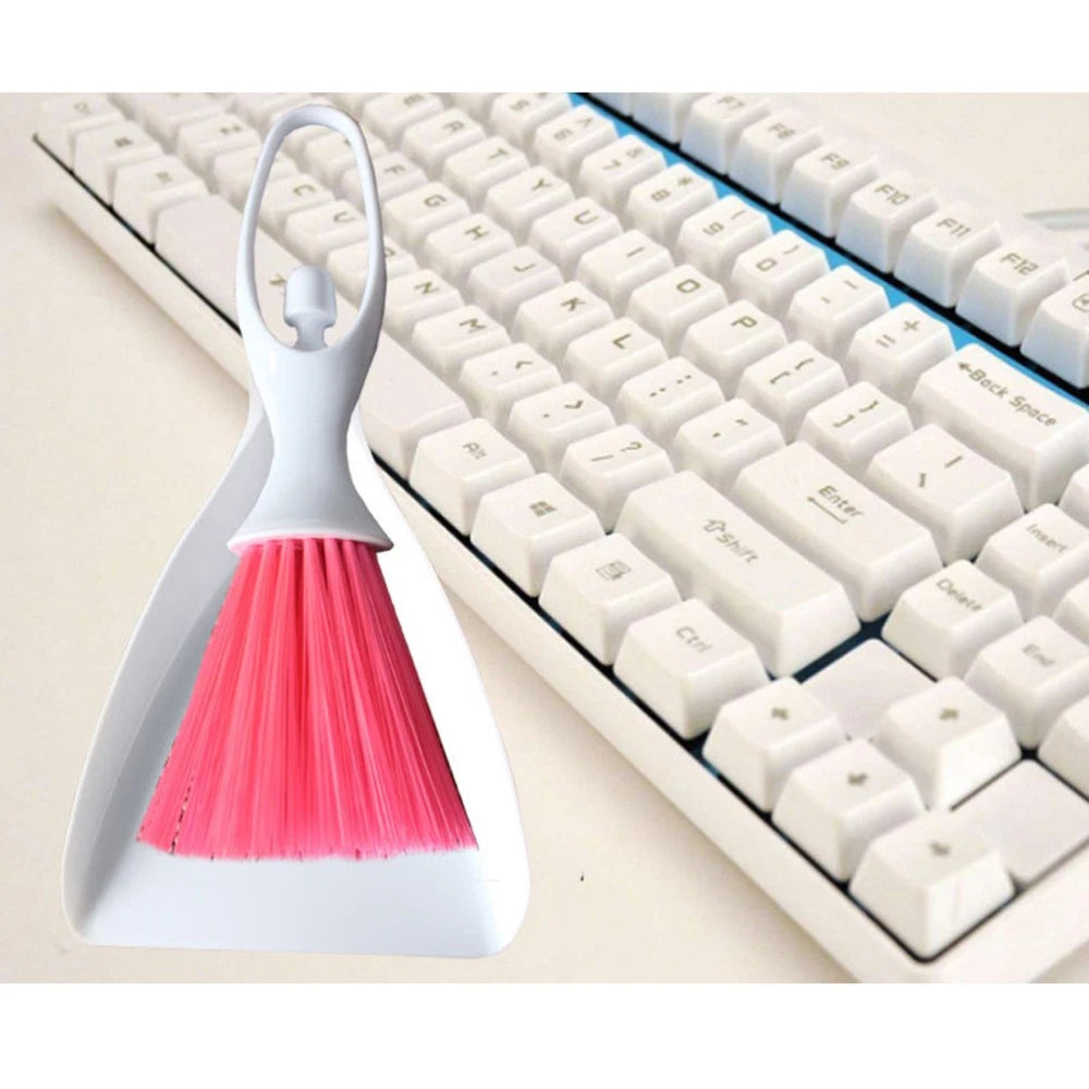 2 Sets Desktop Broom Table Dustpan Brush Counter Household Supplies Cleaner