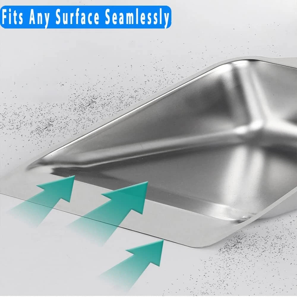 Broom and Dustpan Set Long Handle Heavy Duty Indoor Broom Dust Pan Combo 52"/38"