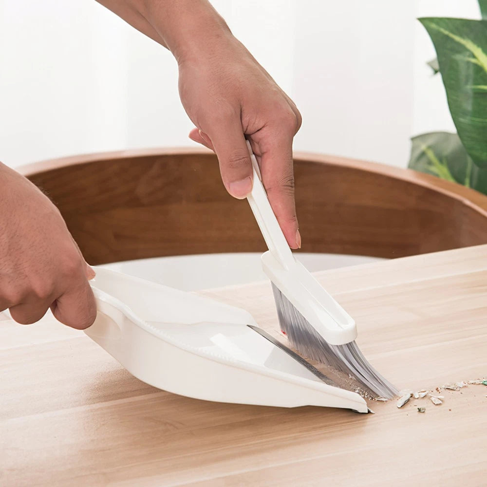 Mini Desktop Broom Set Small Dustpan and Child Hand Handheld with