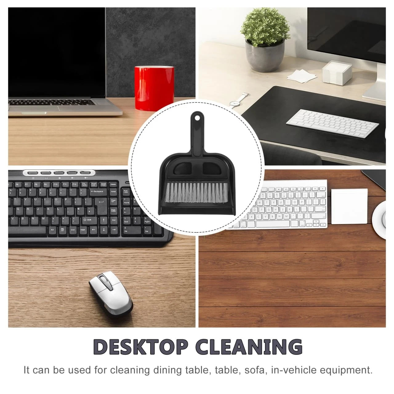 Mini Dustpan and Brush Set: Portable Compact Hand Broom and - Nesting Design