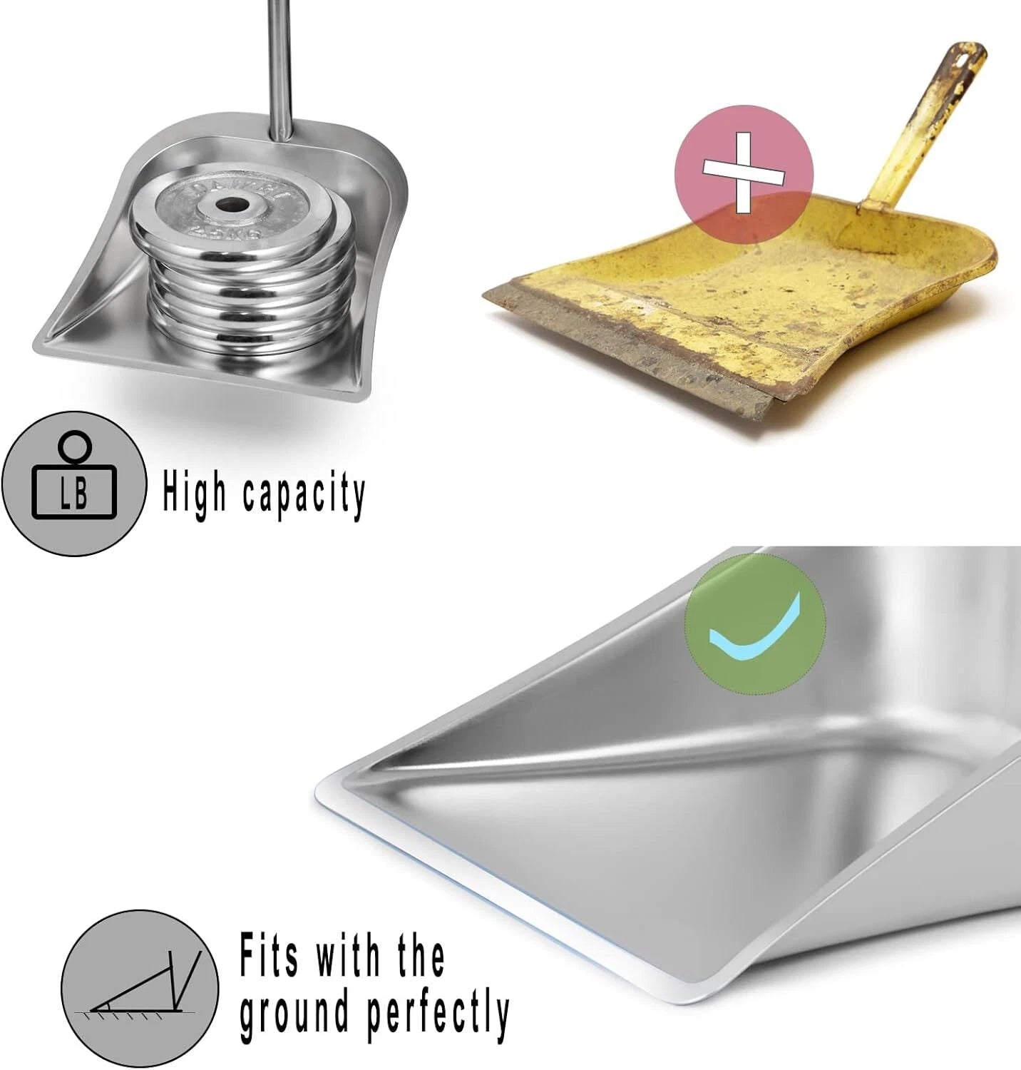 Household Broom and Dustpan Set, 56" Kitchen Broom and Dustpan Combo Set