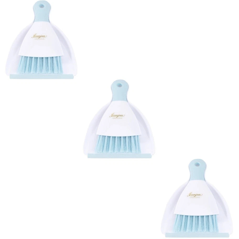 3 Pieces Convenient Small Dustpan Set Household Supplies Desktop Cleaner