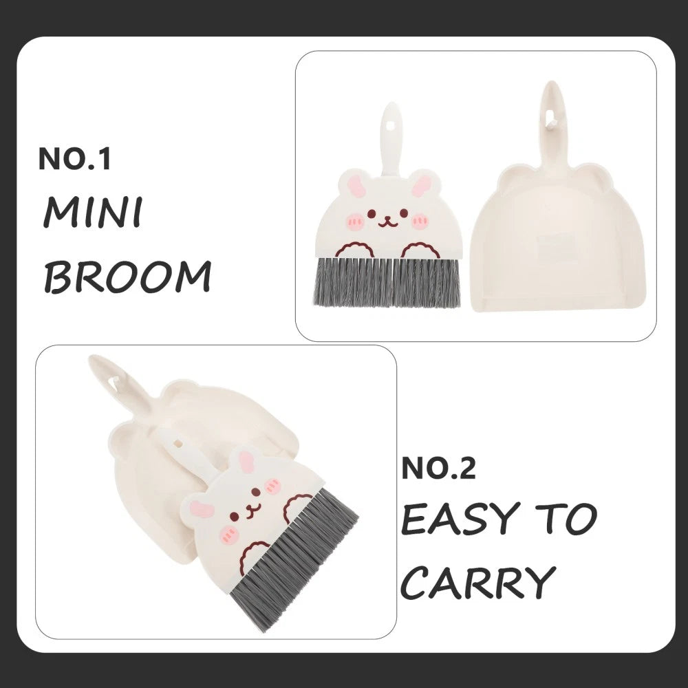 Mini Broom Set Child and Dustpan Detail Cleaning for Housekeeping