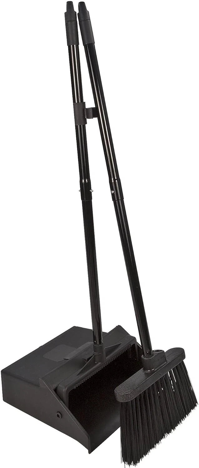 Lightweight Duo-Pan Broom Set with Pivoting Dustpan for Effortless Cleaning