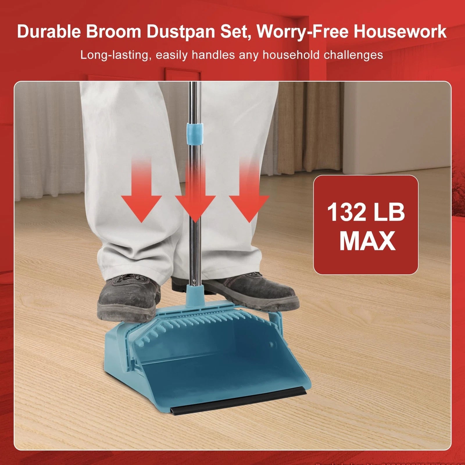 Upgrade Broom And Dustpan Set Broom With Dustpan Combo Set Large Broom And Dust