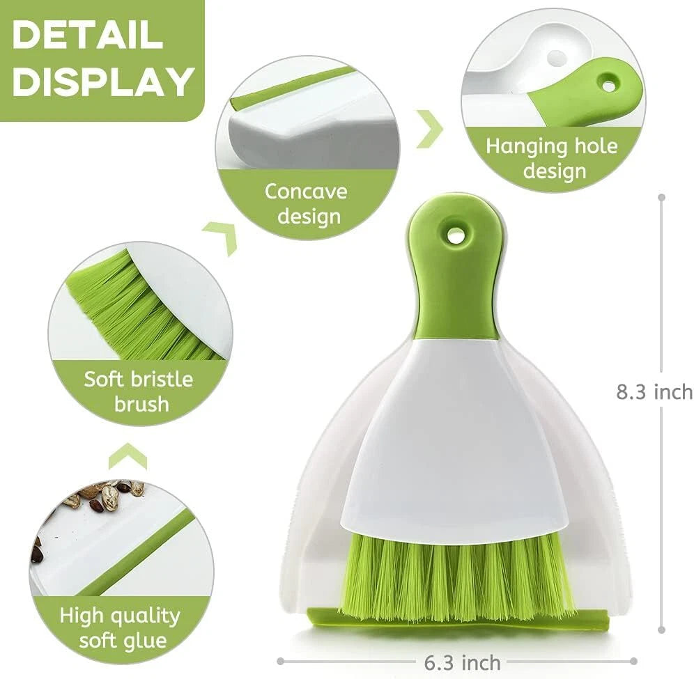 Dust pan Broom Brush Dustpan - Small and 1set, Light Green