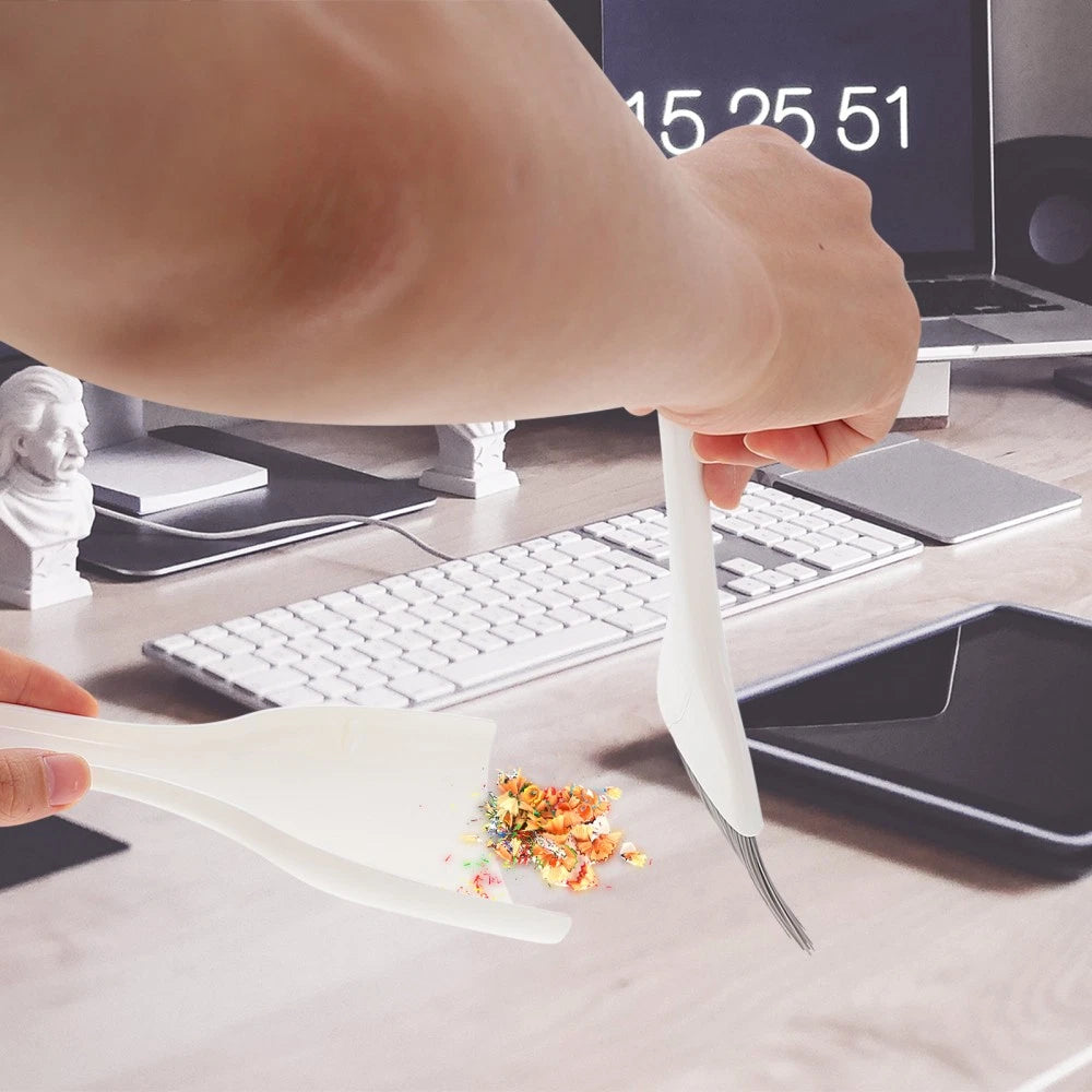 Mini Dustpan Broom Set Compact Cleaning Tools Brush Portable Gadgets for Home