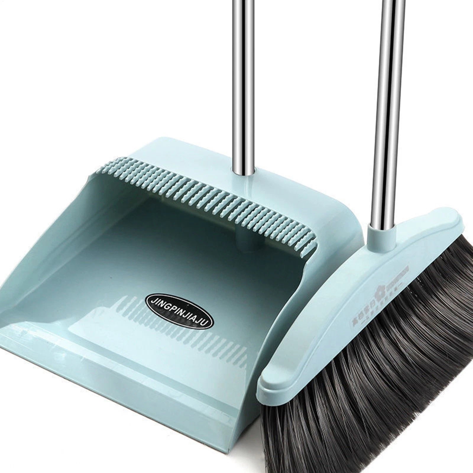 Broom And Dustpan Set Stand Up Broom And Dustpan With Teeth Lightweight Grand