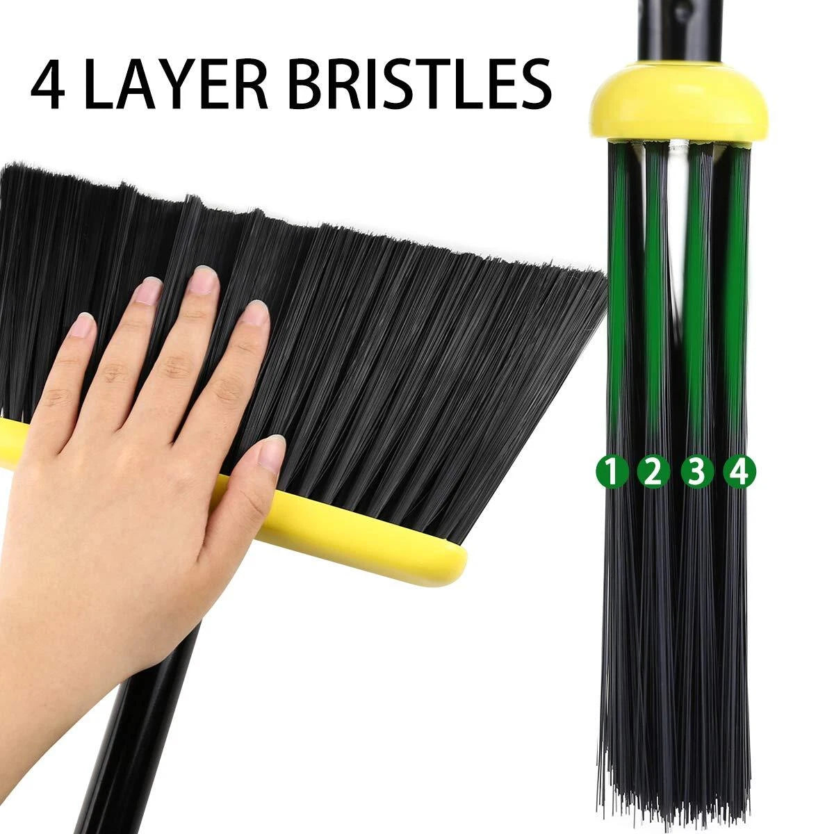 Broom and Dustpan Set Indoor Angle Kitchen Broom for Floor Sweeping Home