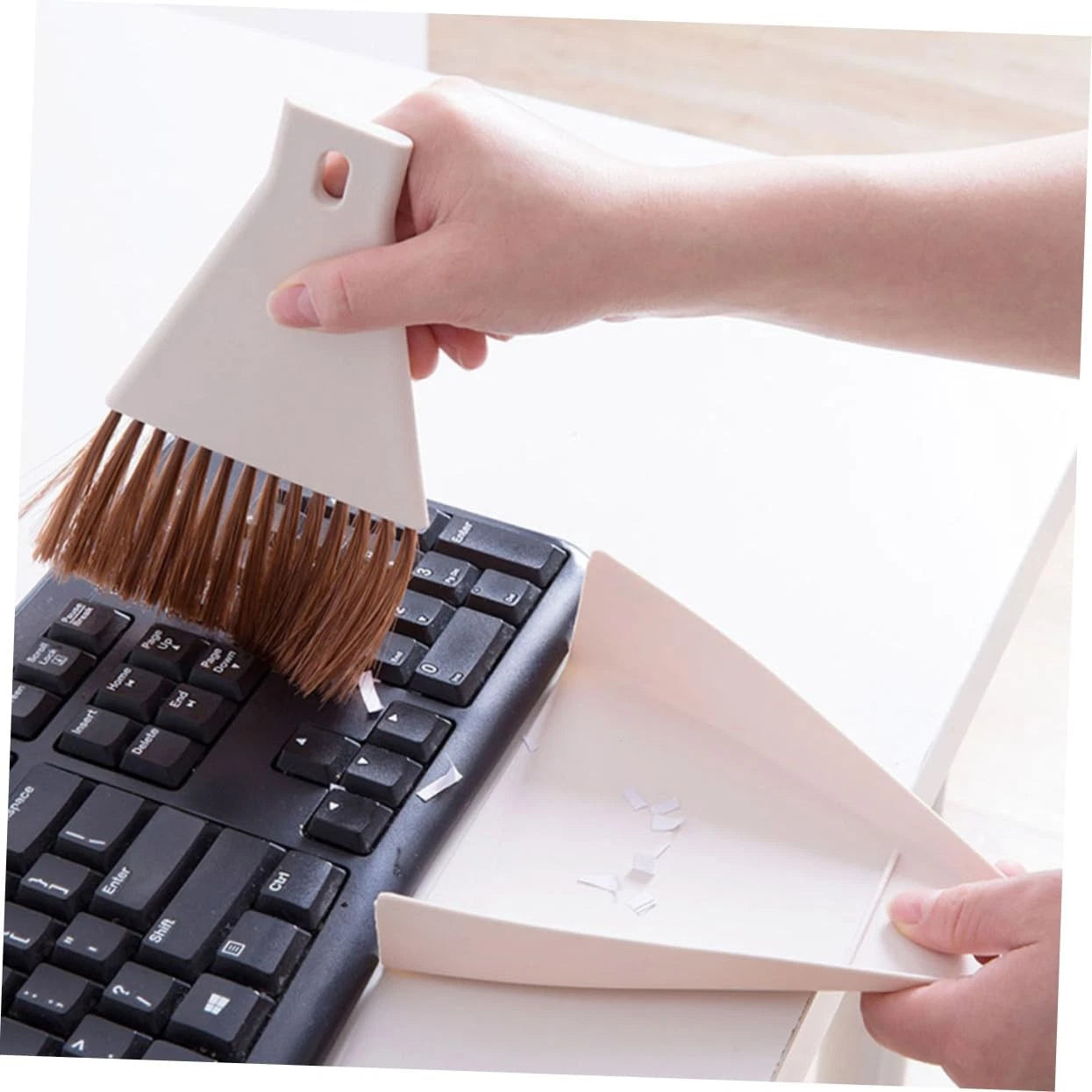 2set Mini Broom Dustpan Set Cleaning Brush for Desktop Small Spaces for Compu...