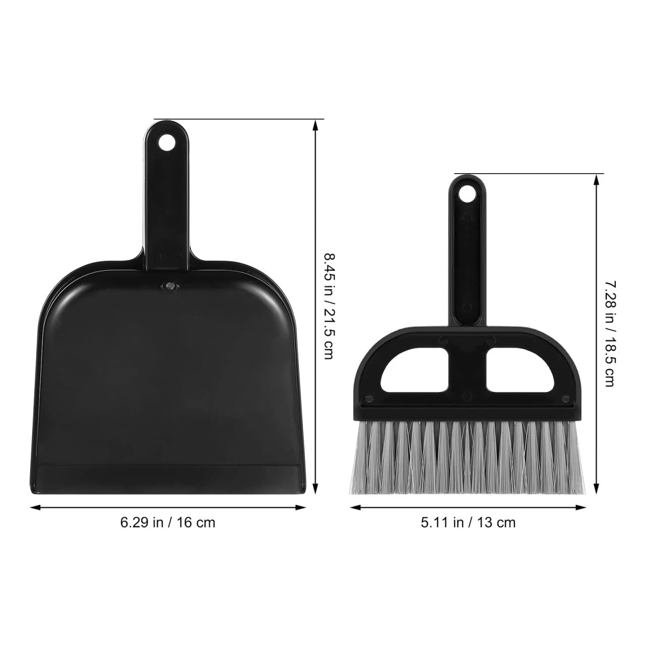 Mini Dustpan and Brush Set: Portable Compact Hand Broom and - Nesting Design