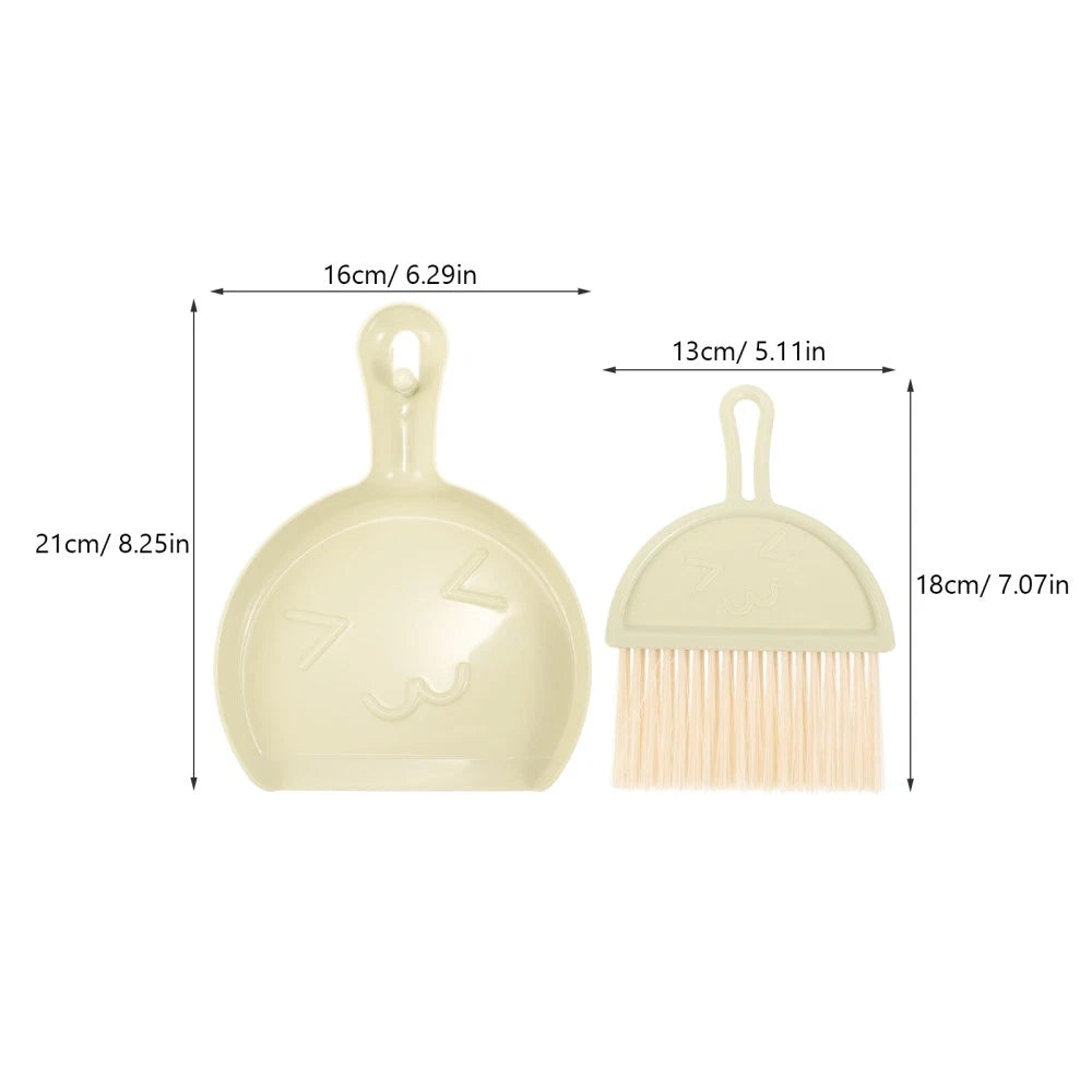 Cleaning Brush Set Worktop Dustpan Countertop Child Table Handheld Broom