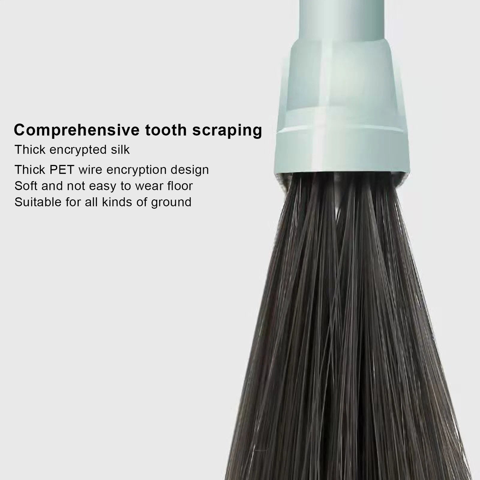 Broom And Dustpan Set Stand Up Broom And Dustpan With Teeth Lightweight Grand