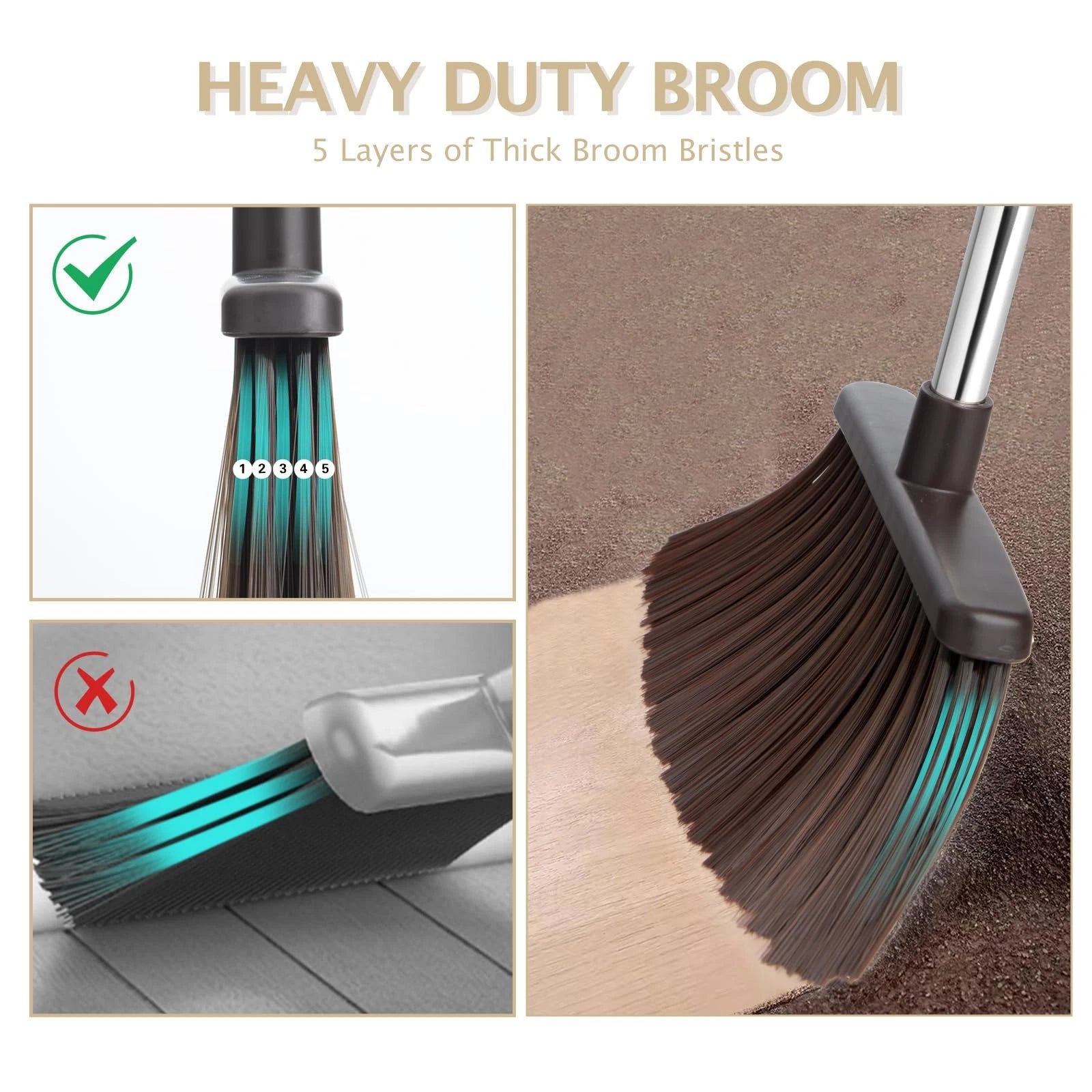 Broom And Dustpan Set Dustpans With Broom Combo For Home Heavy Dust Broom And Du