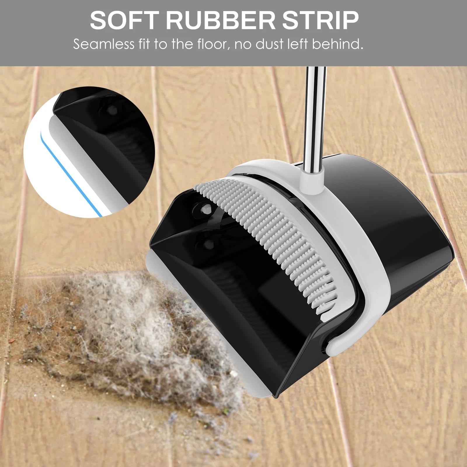 New and Dustpan Set for Home, 51in Long Adjustable Handle Angle Broom Combo with