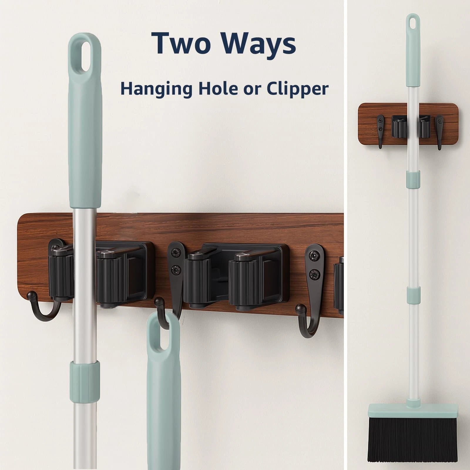 Pet Hair Broom & Dustpan Set – Long Handle 41–51″, TPR Edge, Self-Cleaning Du...