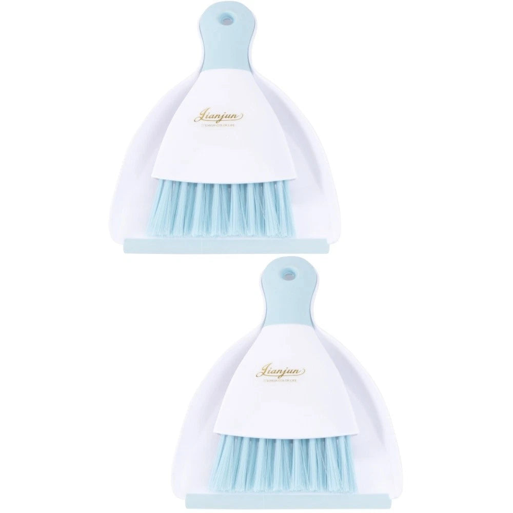 2 Pieces Convenient Small Dustpan Set Household Supplies Desktop Cleaner