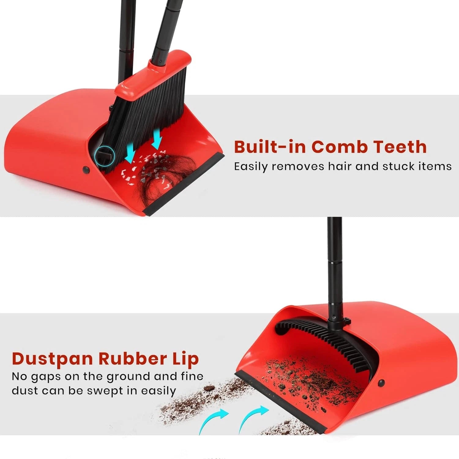 Broom dustpan set, suitable for home kitchen, office hall floor.