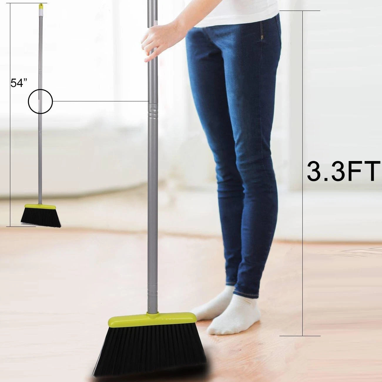 Broom dustpan set, suitable for home kitchen, office hall floor.