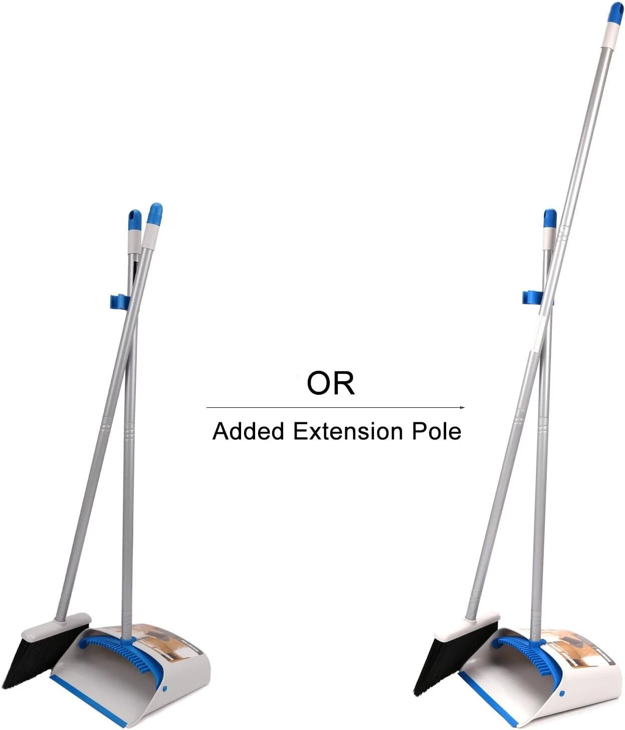 TreeLen Upright Long Handle Broom and Dustpan Combo Set Household Clesning Tool