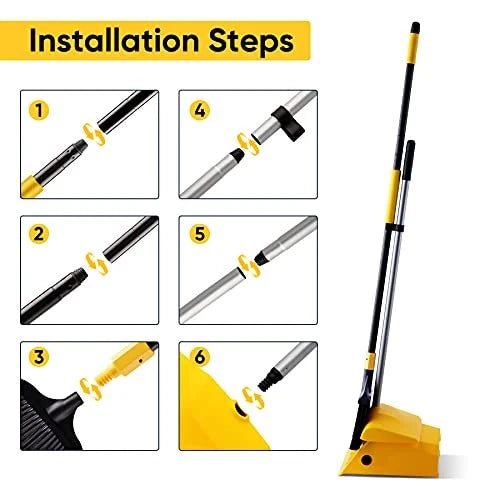 Commercial Broom and Dustpan Set with Windproof Cover Commercial Outdoor
