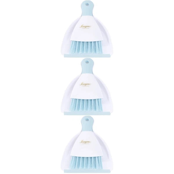 3 Pieces Convenient Small Dustpan Set Household Supplies Desktop Cleaner