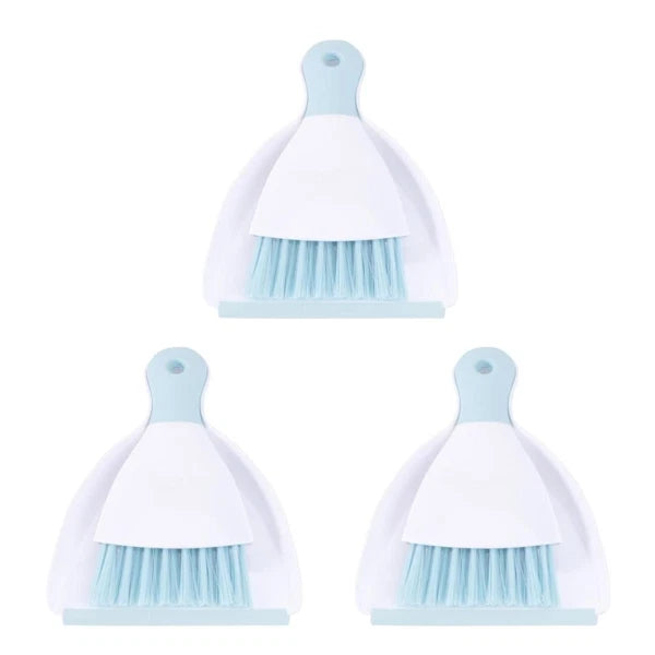3 Pieces Convenient Small Dustpan Set Household Supplies Desktop Cleaner