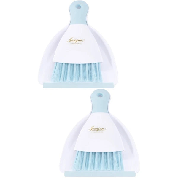 2 Pieces Convenient Small Dustpan Set Household Supplies Desktop Cleaner