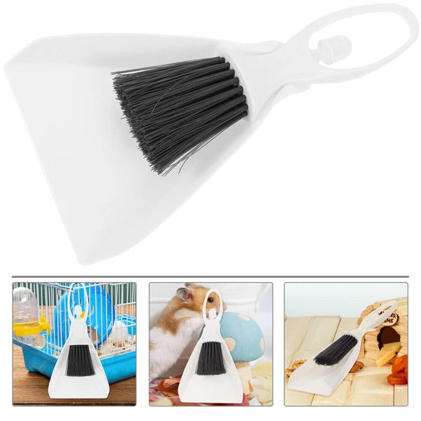1 Set of Hamster Small Broom Dustpan Set Mini Cleaning Brush with Dustpan for