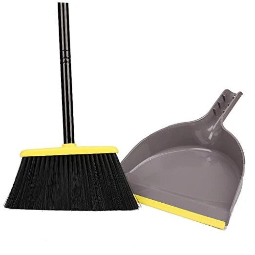 Broom and Dustpan Set,Indoor Broom with Dust pan Combo Set for Home,Angle