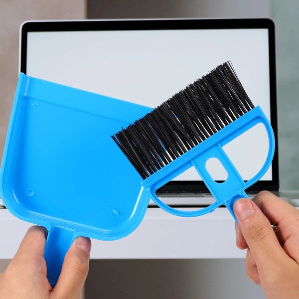 3 Sets of Small Brooms and Dustpans Handheld Dustpans and for Countertop Table