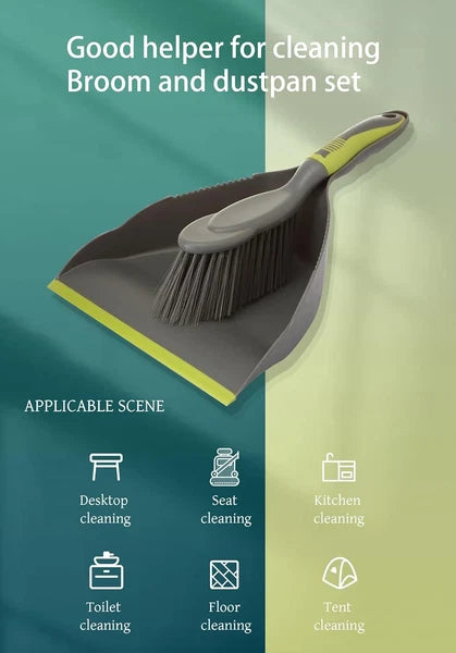 Dust Pan Broom - Dust Pans with Brush,Hand Broom and Dustpan Set,Dustpan and Bru
