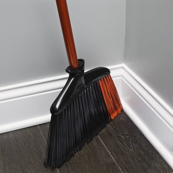 BROOM DUST PAN SET Angle Broom with Steel Handle Indoor-Outdoor