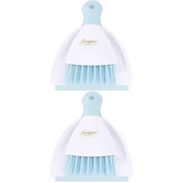 2 Pieces Convenient Small Dustpan Set Household Supplies Desktop Cleaner
