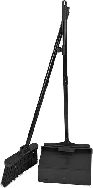 Lightweight Duo-Pan Broom Set with Pivoting Dustpan for Effortless Cleaning