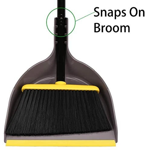 Broom and Dustpan Set,Indoor Broom with Dust pan Combo Set for Home,Angle
