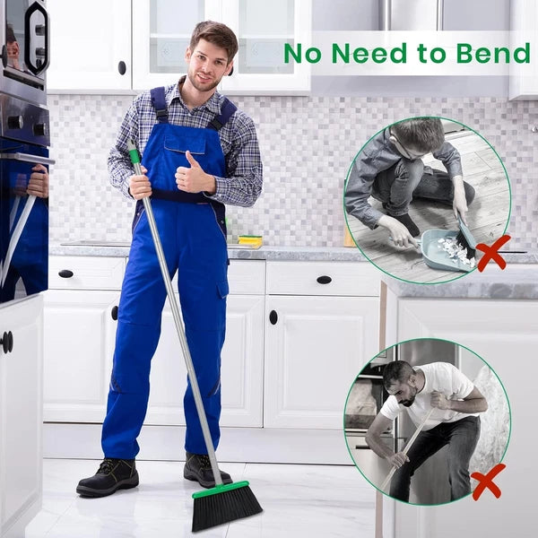 Broom dustpan set, suitable for home kitchen, office hall floor.