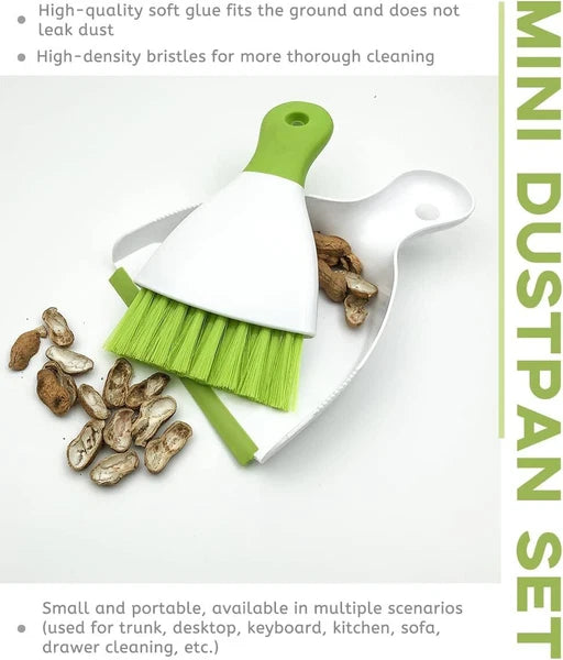 Dust pan Broom Brush Dustpan - Small and 1set, Light Green