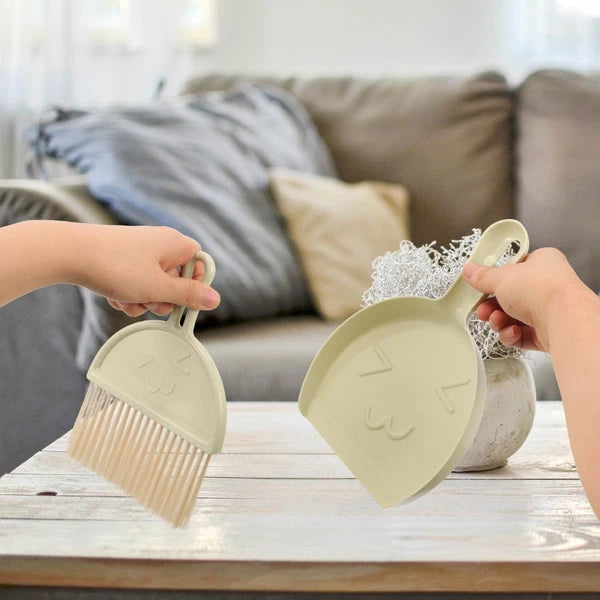 Cleaning Brush Set Worktop Dustpan Countertop Child Table Handheld Broom