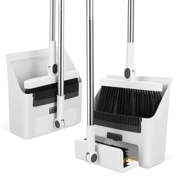 3 in 1 Broom and Dustpan Set, Foldable, Multi-Functional for Home Cleaning