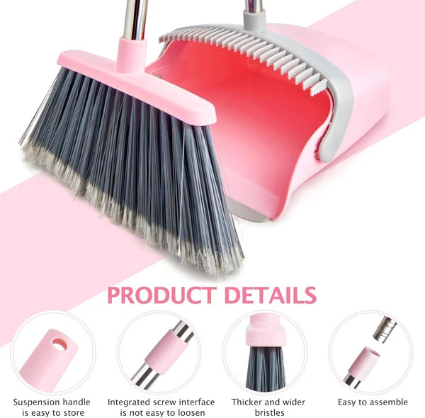 Broom Dustpan Set Dustpans Combo Home Heavy Dust Long Handle Pan Kitchen Office