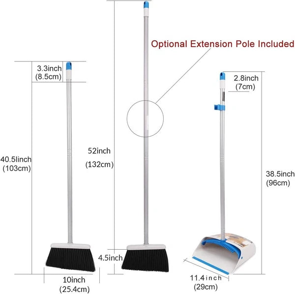 Broom dustpan set, suitable for home kitchen, office hall floor.