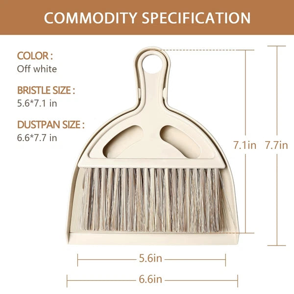 Mini Broom and Small Dustpan Brush - Hand and Set and for Cat Litter Kitchen