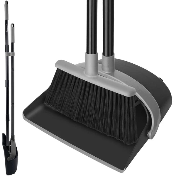 Broom and Dustpan Set Dust Pan with Long Handle 52 Broom with Stand Up