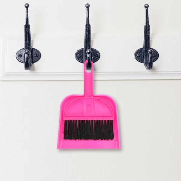 3 Sets of Small Brooms and Dustpans Handheld Dustpans and for Countertop Table